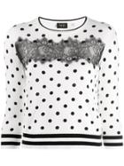 Liu Jo Dotted Sweater - White