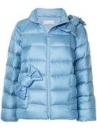 Red Valentino Bow Detail Puffer Jacket - Blue