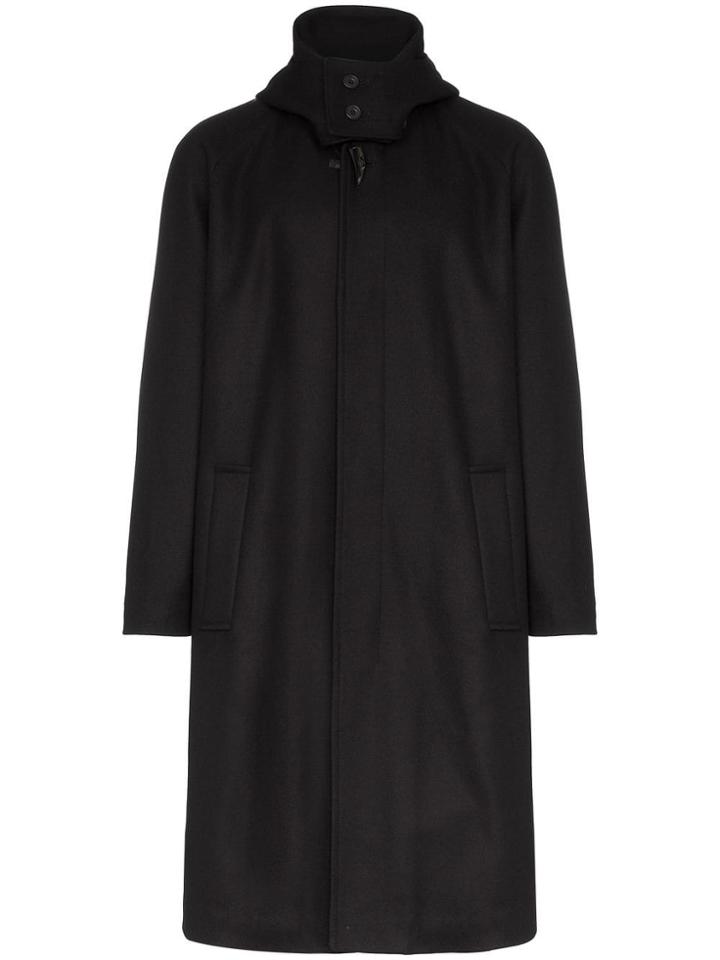 Lou Dalton X Gloverall Hooded Cashmere And Wool Duffle Coat - Blue