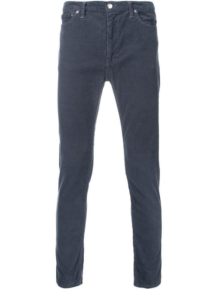 Cityshop Corduroy Skinny Trousers, Men's, Size: Large, Grey, Cotton/polyethylene