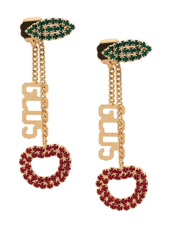 Gcds Cherry Drop Earrings - Gold