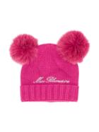 Miss Blumarine Teen Pom-pom Beanie - Pink