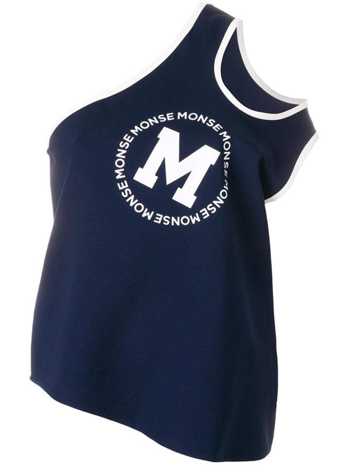 Monse One Shoulder Tank Top - Blue