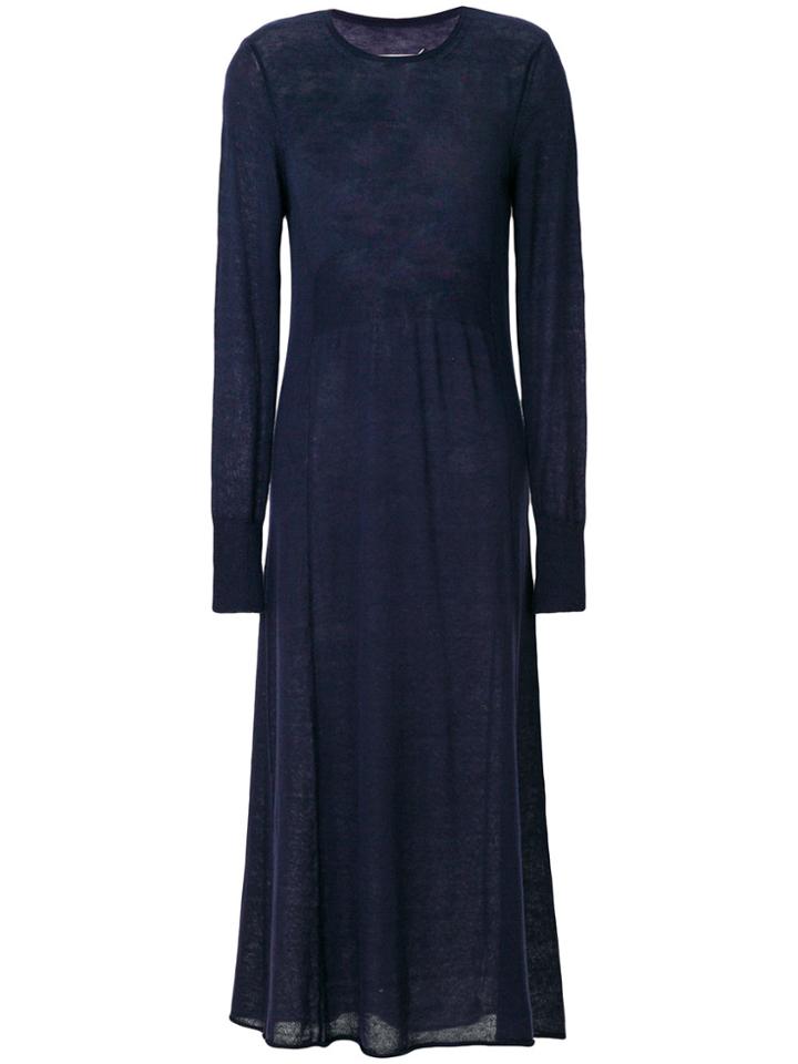 Maison Margiela Semi-sheer Knitted Dress - Blue