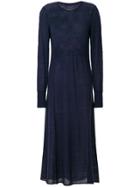 Maison Margiela Semi-sheer Knitted Dress - Blue