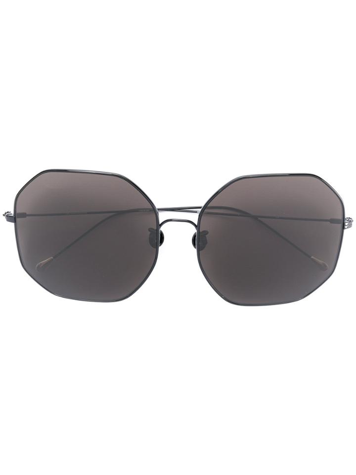 Ann Demeulemeester Ultralight Aviator Sunglasses - Black