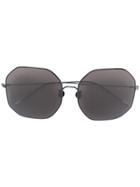 Ann Demeulemeester Ultralight Aviator Sunglasses - Black