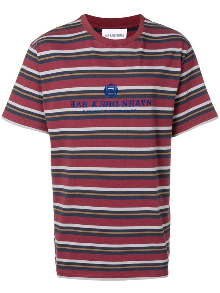 Han Kj0benhavn Logo Striped T-shirt - Red