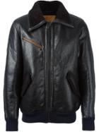 Golden Goose Deluxe Brand Leather Bomber Jacket - Black