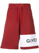 Givenchy Logo Shorts - Red