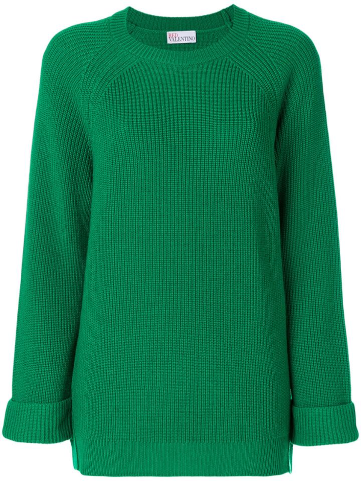 Red Valentino Chunky Knit Jumper - Green