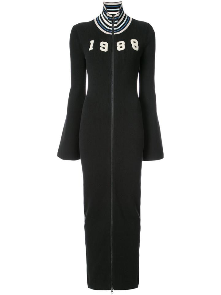 Fenty X Puma Zip-up Sweater Maxi Dress - Black