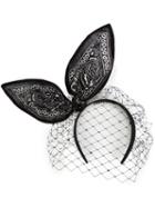 Piers Atkinson 'bandana' Headband, Women's, Black, Cotton/plastic/silk Satin/glass