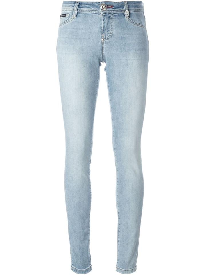 Philipp Plein Skinny Jeans, Women's, Size: 28, Blue, Cotton/spandex/elastane