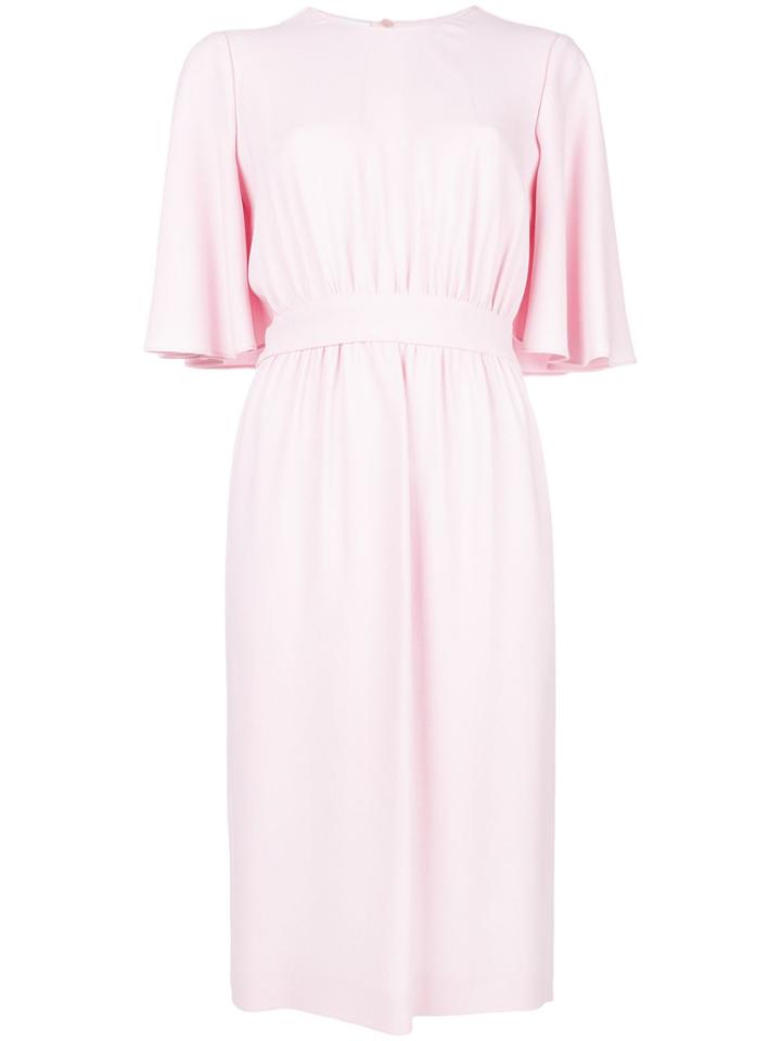 Giambattista Valli Cape Effect Midi Dress - Pink & Purple