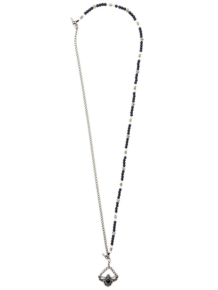 Tagliatore Beaded Pendant Necklace - Blue