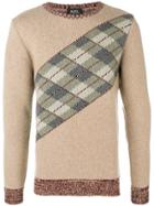 A.p.c. Knit Argyle Sweater - Brown