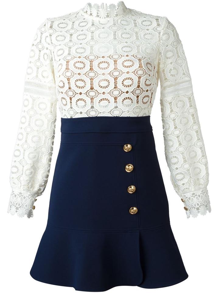 Self-portrait Crochet Lace Combo Dress