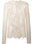 Philosophy Di Lorenzo Serafini - Lace Vest Top - Women - Polyamide - 44, Nude/neutrals, Polyamide