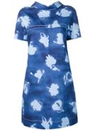 Marni Floral Print Shift Dress - Blue