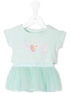 Tutu Striped Dress - Kids - Cotton/polyamide/spandex/elastane - 18 Mth, Green, Lapin House