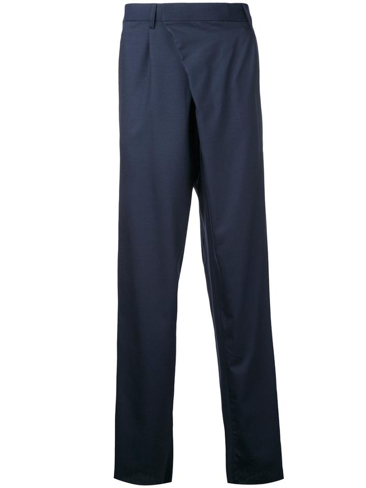 Kolor Front Pleat Trousers, Men's, Size: 2, Blue, Wool