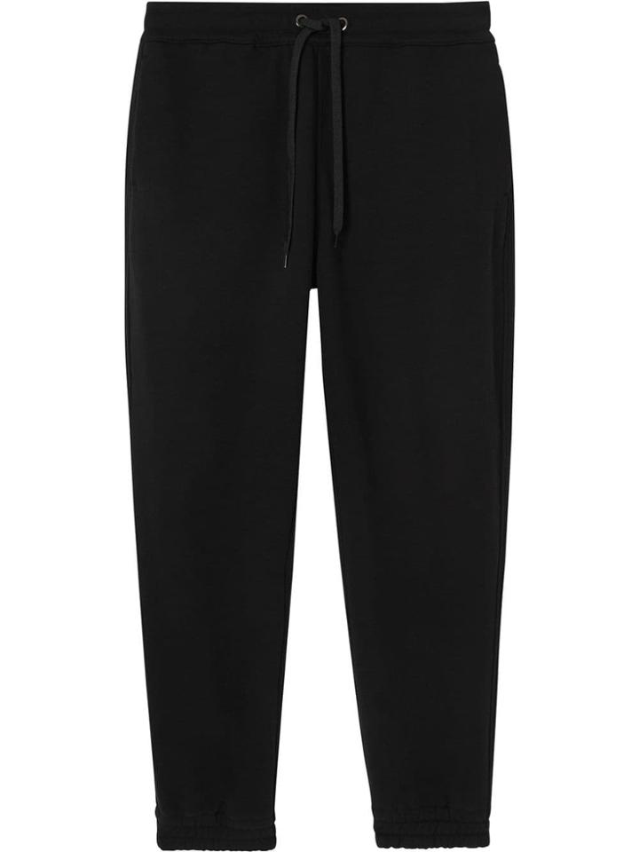 Burberry Logo Appliqué Track Pants - Black