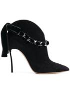 Casadei Ankle Height Stiletto Boot - Black