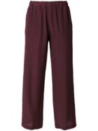 Aspesi Wide Cropped Trousers - Pink & Purple