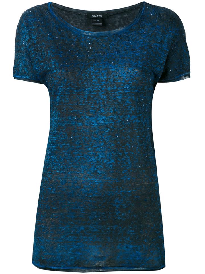 Avant Toi Liv Glittery T-shirt - Blue