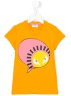 Fendi Kids Printed T-shirt, Girl's, Size: 10 Yrs, Yellow/orange