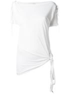 Ann Demeulemeester - Side Knot T-shirt - Women - Modal - 40, White, Modal