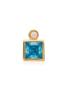 Anni Lu Blue Bling Gold Plated Crystal Stud - Metallic