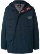 Ps By Paul Smith Hooded Windbreaker Jacket - Blue