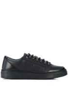Emporio Armani Logo Low-rise Sneakers - Black