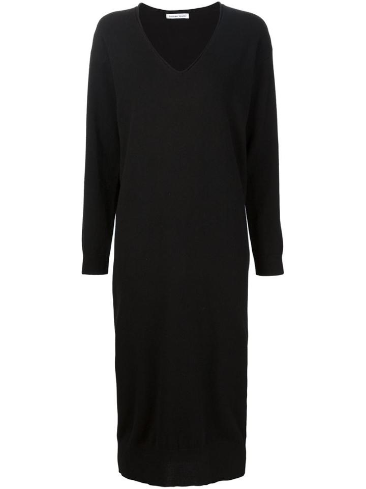 Tomas Maier Boxy Sweater Dress, Women's, Size: 4, Black, Cashmere