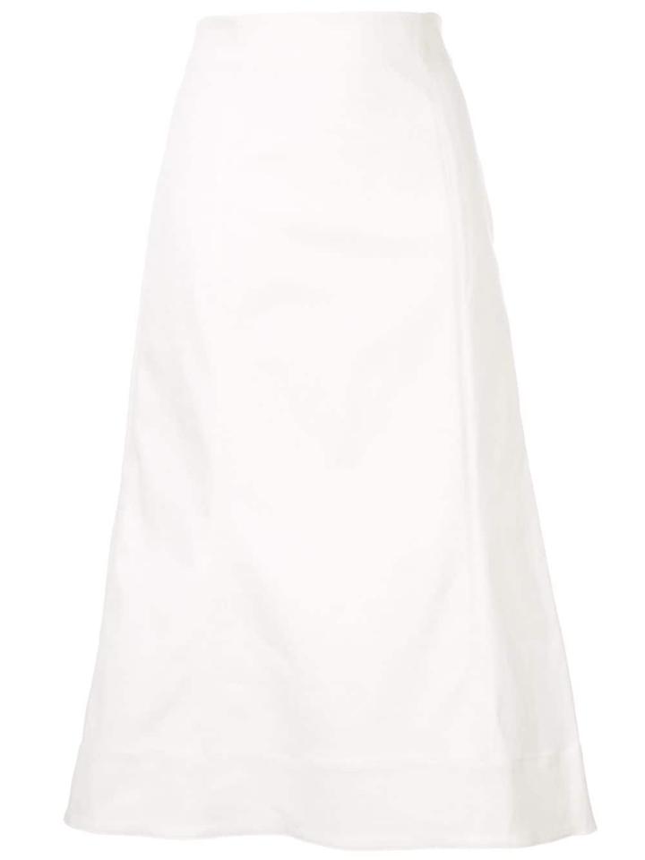 Des Prés High-waisted Midi Skirt - White
