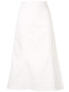 Des Prés High-waisted Midi Skirt - White