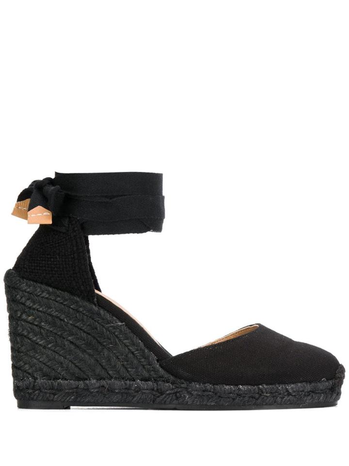 Castañer Ankle Tie 90 Espadrilles - Black