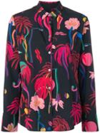 Ps Paul Smith Tropical Print Shirt - Blue