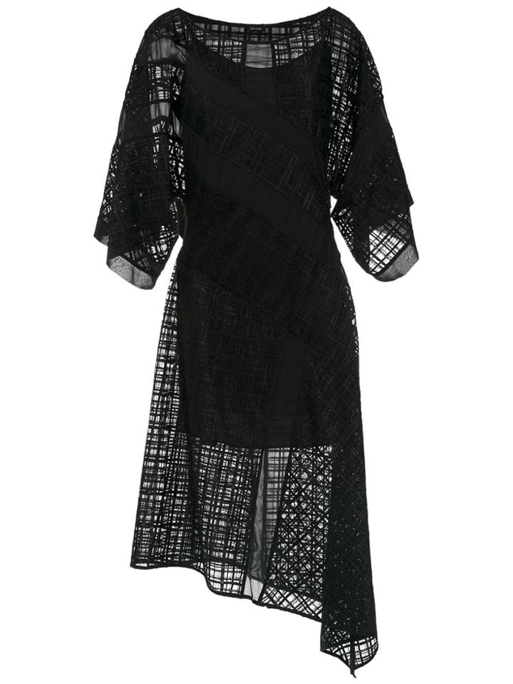 Tufi Duek Asymmetrical Midi Dress - Black
