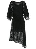 Tufi Duek Asymmetrical Midi Dress - Black