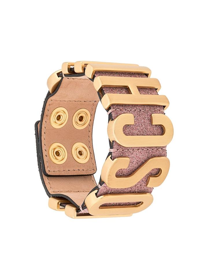 Moschino Metal Logo Bracelet - Pink