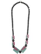 Emporio Armani Long Beaded Necklace - Black