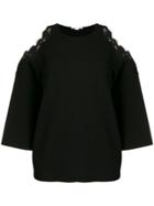 Stella Mccartney Cold Shoulder Knitted Top - Black