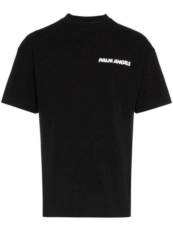 Palm Angels Palm Skull On Fire Tt Blk - Black