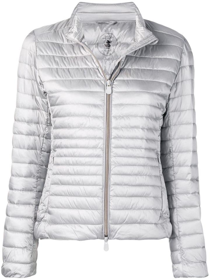 Save The Duck Puffer Zipped-up Jacket - Grey