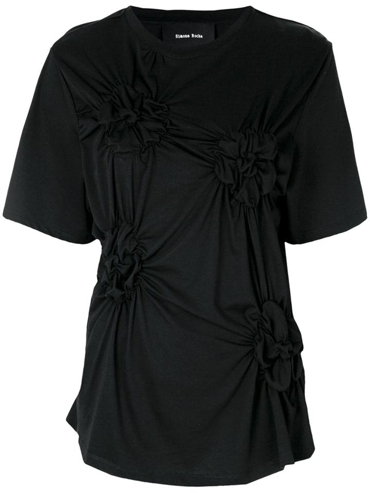 Simone Rocha Ruched T-shirt - Black