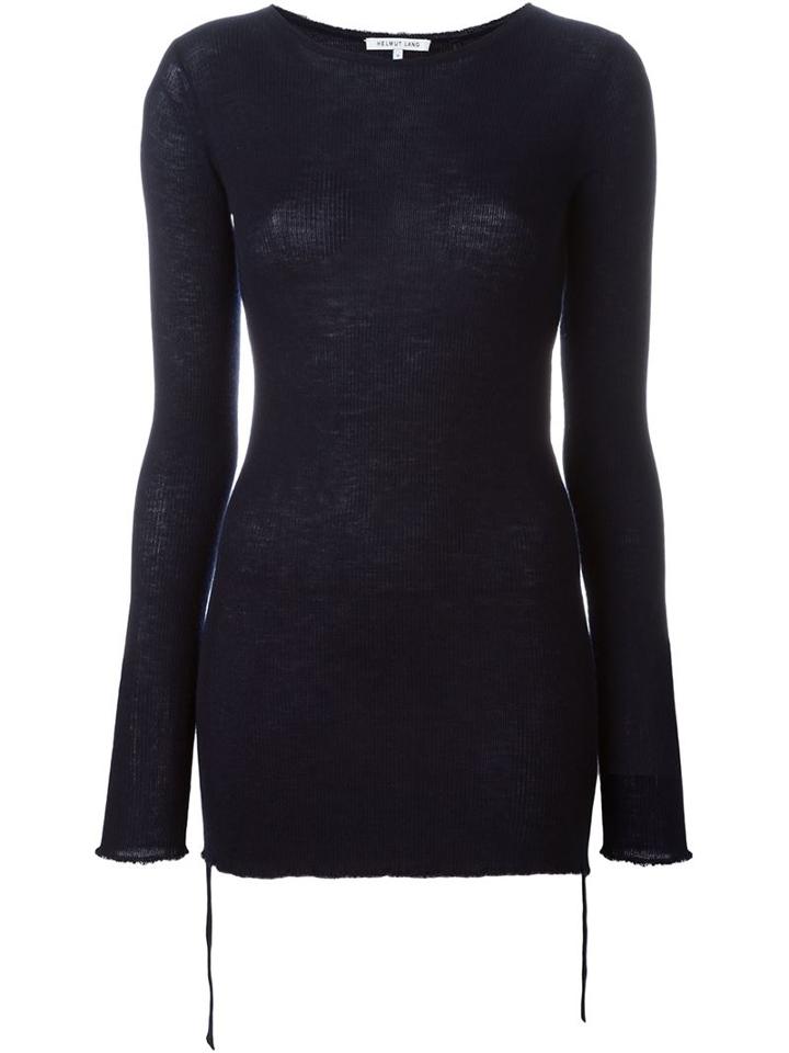 Helmut Lang Raw Edged Ribbed Sweater