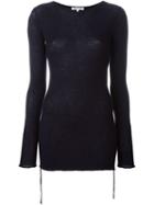 Helmut Lang Raw Edged Ribbed Sweater